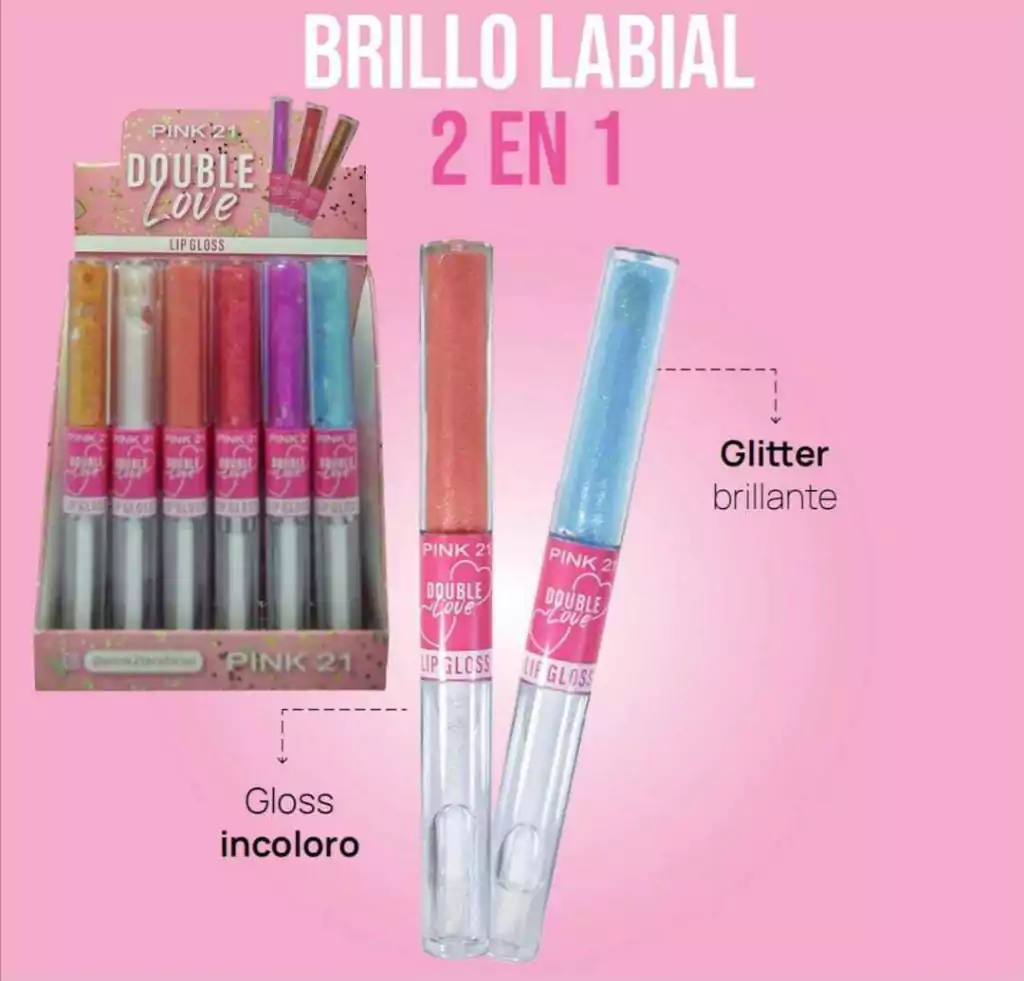 Miniatura 2 de Brillo labial Love Doble Pink21